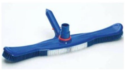 Pool Style Chemicals K303BU-SCP1 18 in. Classic Series Vacuum Brush with Swivel Cuff, Blue